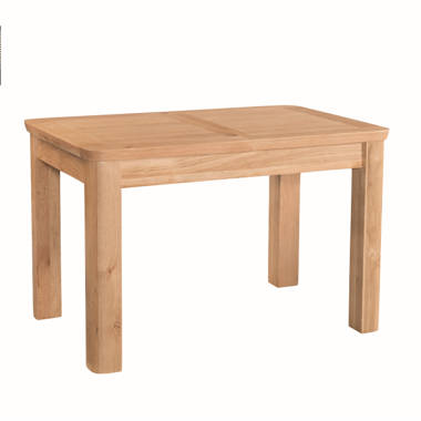 Mistana hinkley extendable solid deals wood dining table